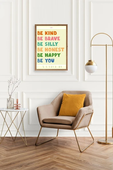 Motto Ahşap Çerçeveli Tablo 30 x 42 - Resim 2