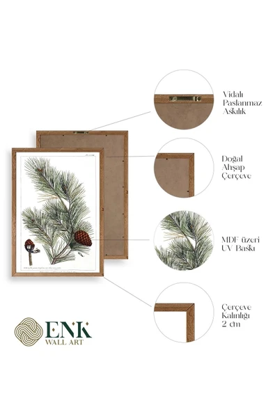 Çam Ahşap Çerçeveli Tablo 50 x 70 - Resim 5