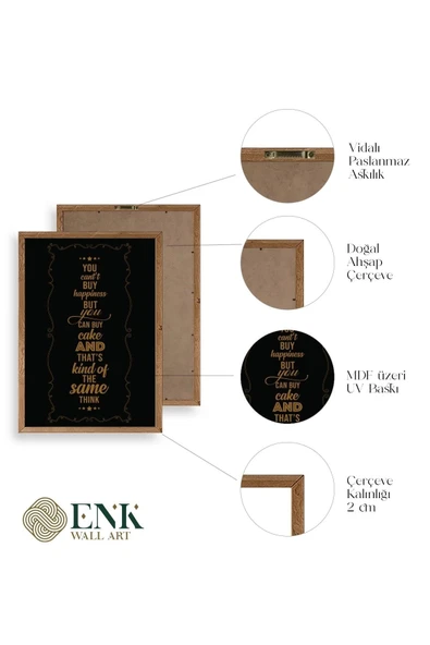 Modern Ahşap Çerçeveli Tablo 17 x 23 - Resim 4