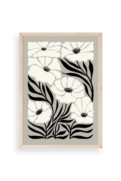 Çiçek Ahşap Çerçeveli Tablo 23 x 30 ürün görseli 1