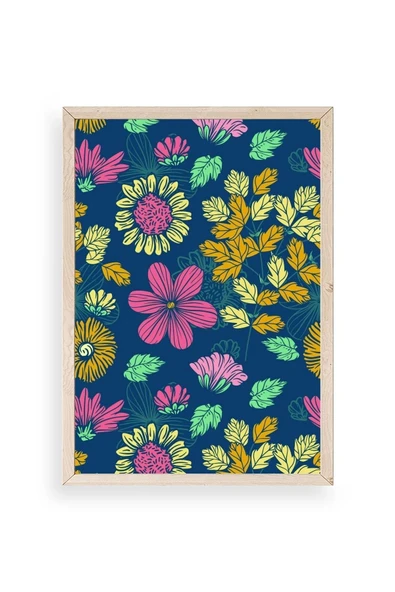 Çiçekler Ahşap Çerçeveli Tablo 23 x 30 ürün görseli 1