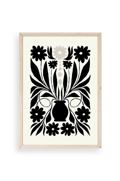 Çiçek Ahşap Çerçeveli Tablo 50 x 70 ürün görseli 1