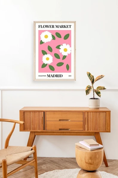 Çiçek Ahşap Çerçeveli Tablo 50 x 70 - Resim 3