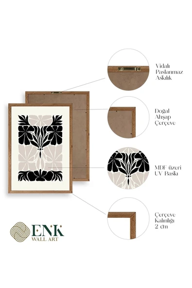 Çiçek Ahşap Çerçeveli Tablo 17 x 23 - Resim 4