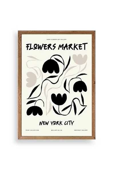 Çiçek Ahşap Çerçeveli Tablo 17 x 23 ürün görseli 1