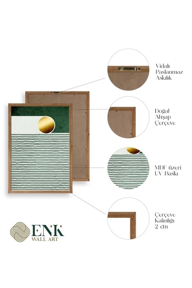 Soyut Ahşap Çerçeveli Tablo 50 x 70 - Resim 4