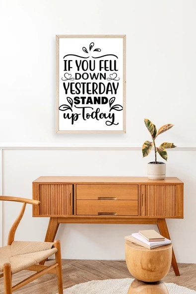 Motto Ahşap Çerçeveli Tablo 17 x 23 - Resim 3