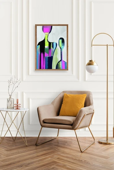 Soyut Ahşap Çerçeveli Tablo 30 x 42 - Resim 2