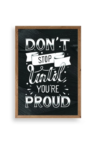 Motto Ahşap Çerçeveli Tablo 30 x 42 ürün görseli 1