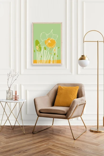 Çiçek Ahşap Çerçeveli Tablo 30 x 42 - Resim 2