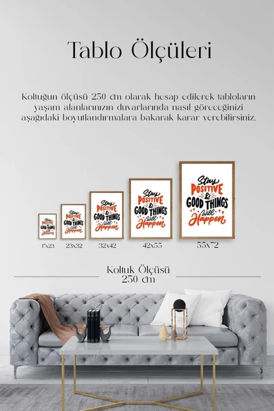 Motto Ahşap Çerçeveli Tablo 17 x 23 - Resim 5