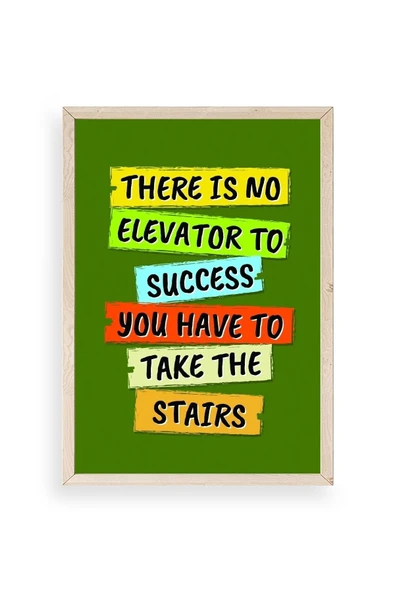 Motto Ahşap Çerçeveli Tablo 30 x 42 ürün görseli 1