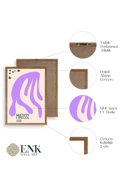 Soyut Ahşap Çerçeveli Tablo 17 x 23 - Resim 4