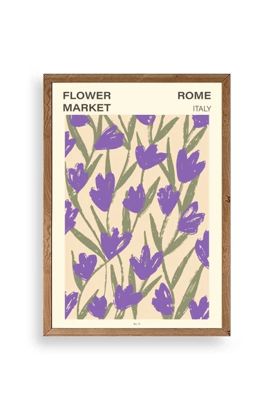 Çiçek Ahşap Çerçeveli Tablo 23 x 30 ürün görseli 1