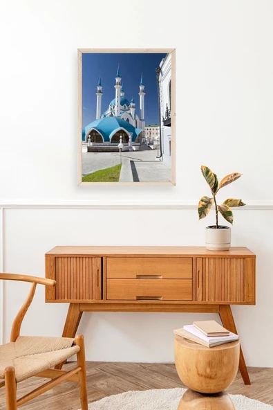 Kabe Camii Ahşap Çerçeveli Tablo 23 x 30 - Resim 3
