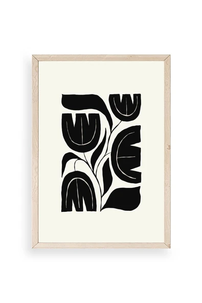 Çiçek Ahşap Çerçeveli Tablo 30 x 42 ürün görseli 1