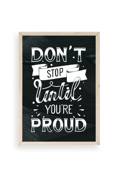 Motto Ahşap Çerçeveli Tablo 17 x 23 ürün görseli 1