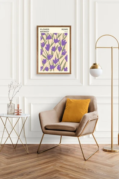 Çiçek Ahşap Çerçeveli Tablo 50 x 70 - Resim 2