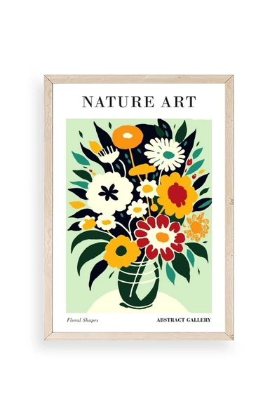 Çiçek Ahşap Çerçeveli Tablo 50 x 70 ürün görseli 1