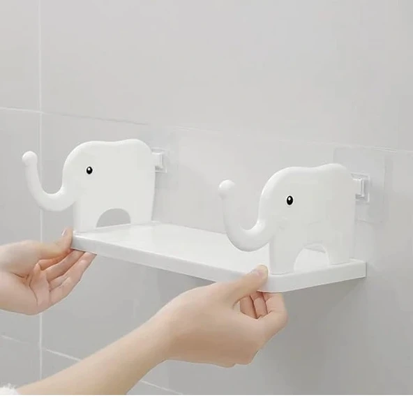 Fil Desenli Yapışkanlı Çok Amaçlı Raf - Resim 5