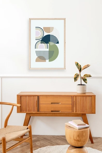 Soyut Ahşap Çerçeveli Tablo 17 x 23 - Resim 3