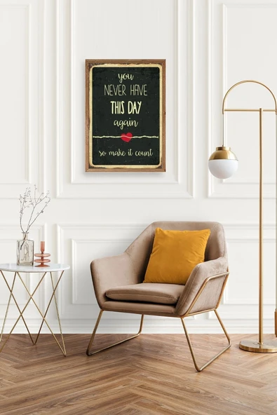 Motto Ahşap Çerçeveli Tablo 30 x 42 - Resim 2