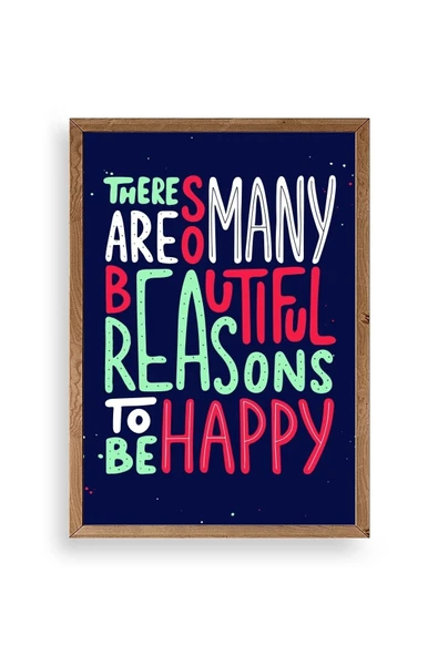 Motto Ahşap Çerçeveli Tablo 50 x 70 ürün görseli 1