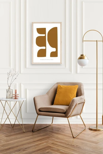 Soyut Ahşap Çerçeveli Tablo 17 x 23 - Resim 2