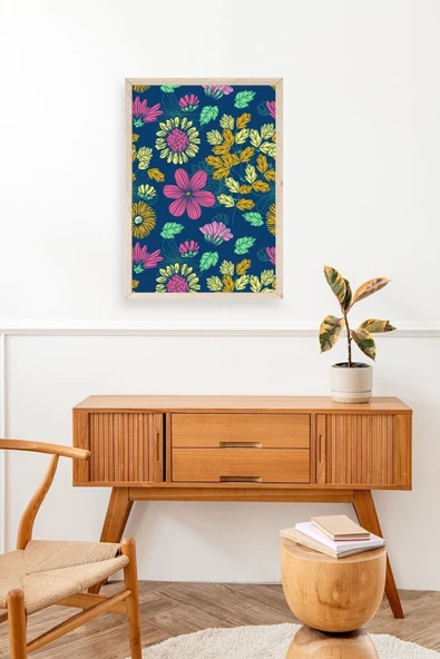 Çiçekler Ahşap Çerçeveli Tablo 23 x 30 - Resim 3