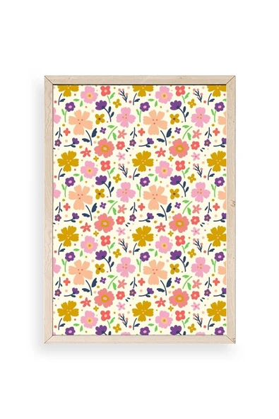 Çiçek Ahşap Çerçeveli Tablo 30 x 42 ürün görseli 1