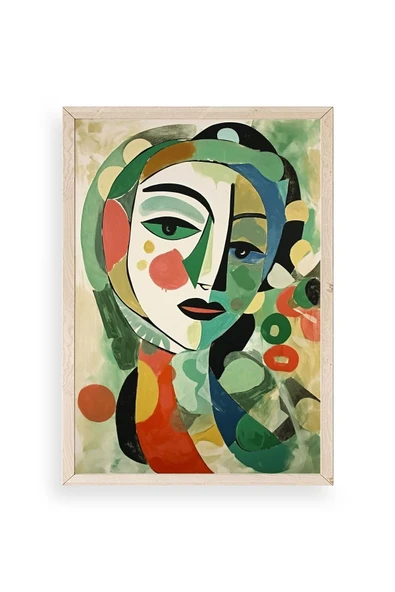 Soyut Kadın Ahşap Çerçeveli Tablo 23 x 30 ürün görseli 1