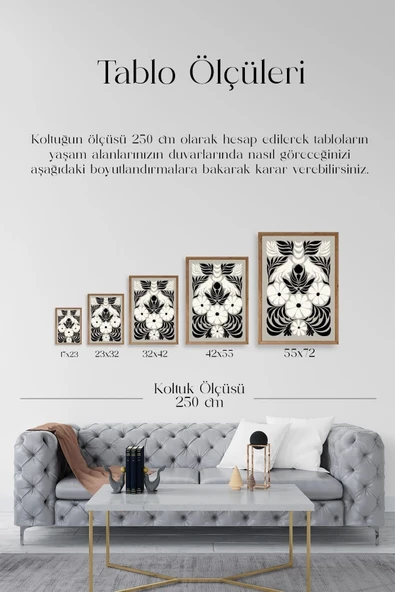 Çiçek Ahşap Çerçeveli Tablo 50 x 70 - Resim 5
