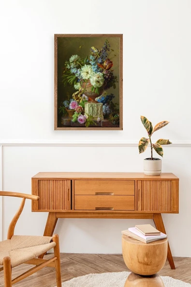 Çiçekler Ahşap Çerçeveli Tablo 50 x 70 - Resim 3