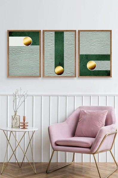 Soyut Ahşap Çerçeveli Tablo 17 x 23 - Resim 2