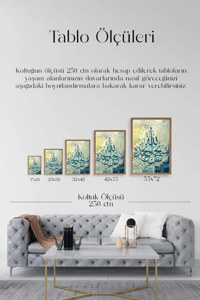 Hat Yazısı Ahşap Çerçeveli Tablo 23 x 30 - Resim 5