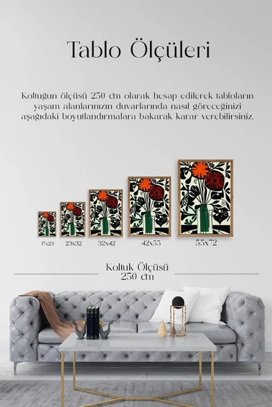 Çiçek Ahşap Çerçeveli Tablo 30 x 42 - Resim 5