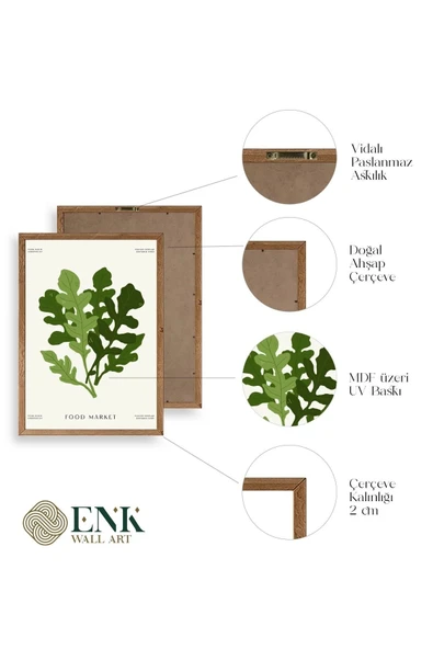 Yaprak Ahşap Çerçeveli Tablo 17 x 23 - Resim 4