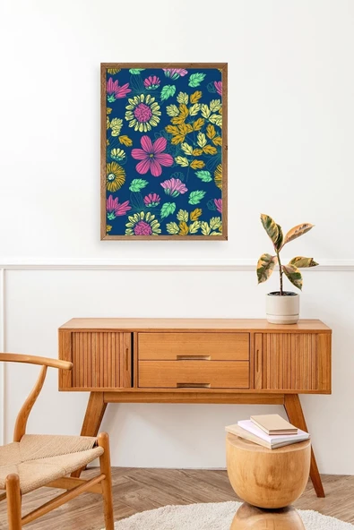 Çiçekler Ahşap Çerçeveli Tablo 17 x 23 - Resim 3