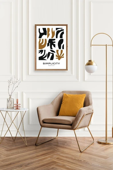 Soyut Poster Ahşap Çerçeveli Tablo 30 x 42 - Resim 3