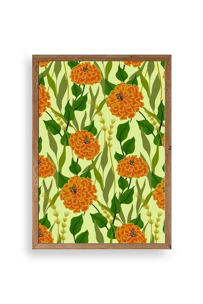 Çiçekler Ahşap Çerçeveli Tablo 23 x 30 ürün görseli 1