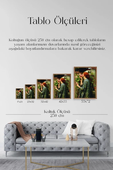 Kadın Ahşap Çerçeveli Tablo 17 x 23 - Resim 5