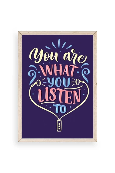 Motto Ahşap Çerçeveli Tablo 50 x 70 ürün görseli 1