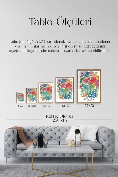 Çiçek Ahşap Çerçeveli Tablo 50 x 70 - Resim 5