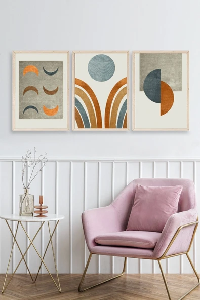 Soyut Ahşap Çerçeveli Tablo 30 x 42 - Resim 2