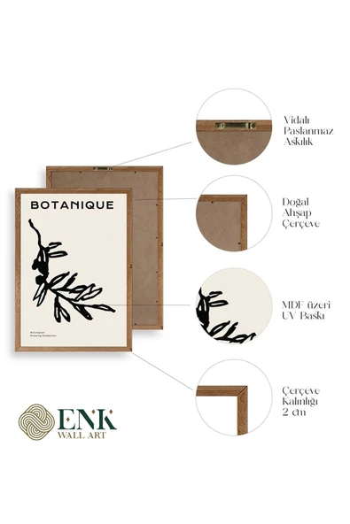Yaprak Ahşap Çerçeveli Tablo 17 x 23 - Resim 4