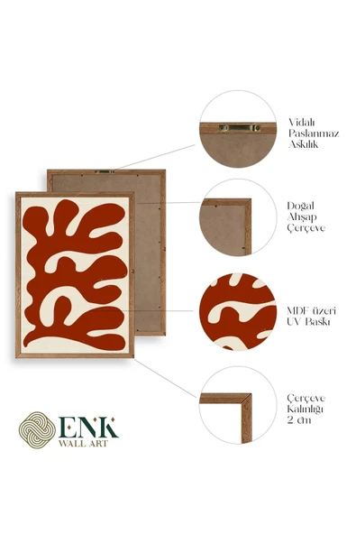 Soyut Ahşap Çerçeveli Tablo 23 x 30 - Resim 4