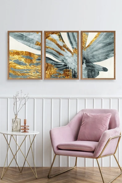 Soyut Ahşap Çerçeveli Tablo 23 x 30 - Resim 2