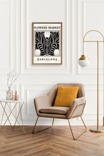 Çiçek Ahşap Çerçeveli Tablo 17 x 23 - Resim 2