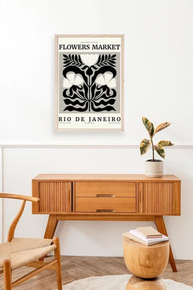 Çiçek Ahşap Çerçeveli Tablo 50 x 70 - Resim 3