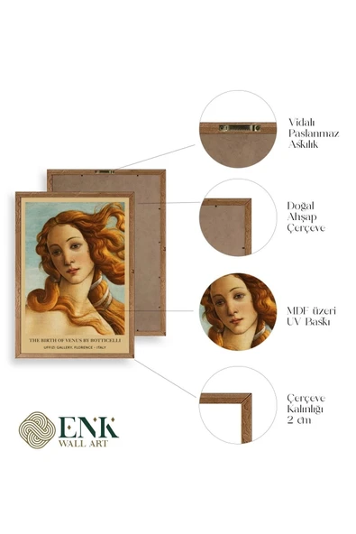 Kadın Ahşap Çerçeveli Tablo 17 x 23 - Resim 4